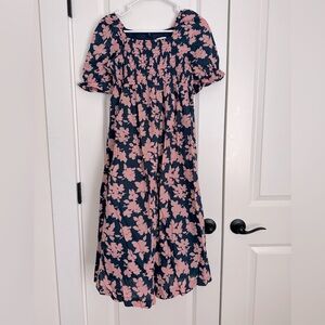 Hatch Women's Floral Puff Sleeve Maternity Dress XS